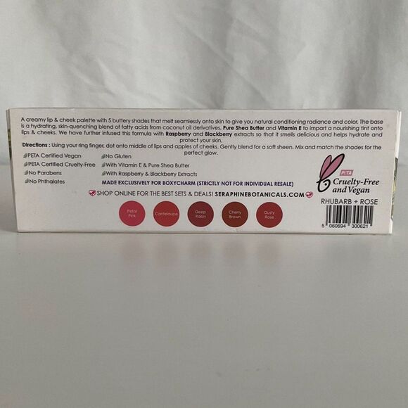 Seraphine Botanicals - Rhubarb & Rose - Creamy Lip & Cheek Palette - New! - Picture 4 of 5